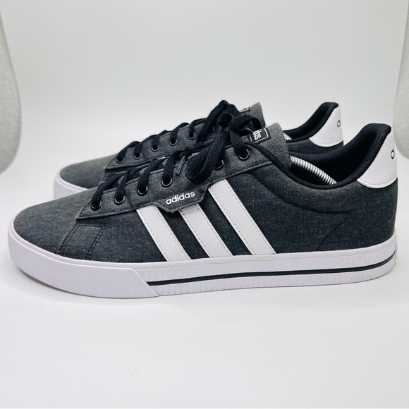 Men’s Adidas Daily 3.0 Black/White Canvas Lace Up Skateboarding Sneaker … - Picture 5 of 15